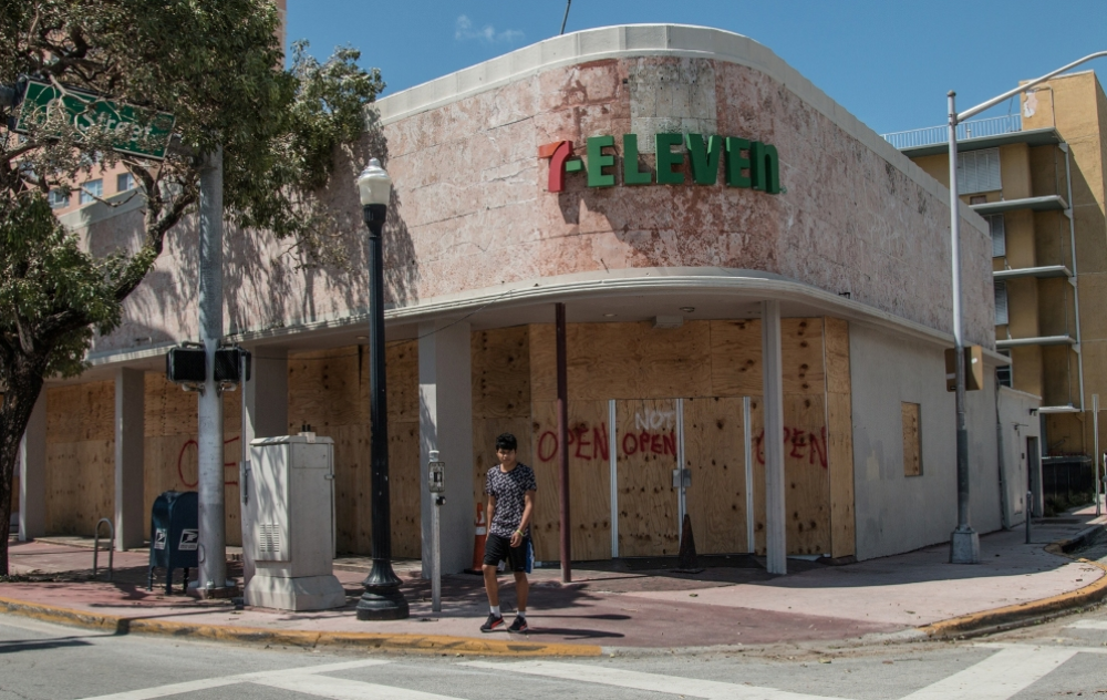 Aftermath of Hurricane Irma in Miami, FL, September 10th, 2017