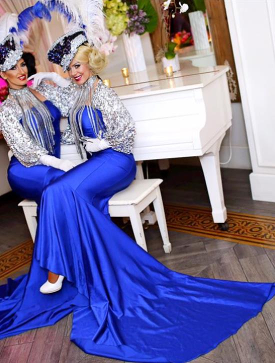 Zhantra Entertainment company, Performers girls in Miami, Blue gowns villa